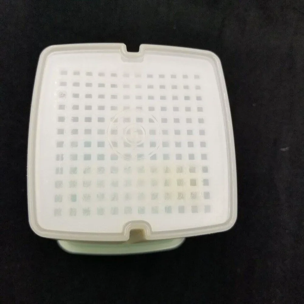 Vintage Tupperware 1330-6 Blue Lark Pick a Deli Pickle Keeper Strainer Lid 3 Pc